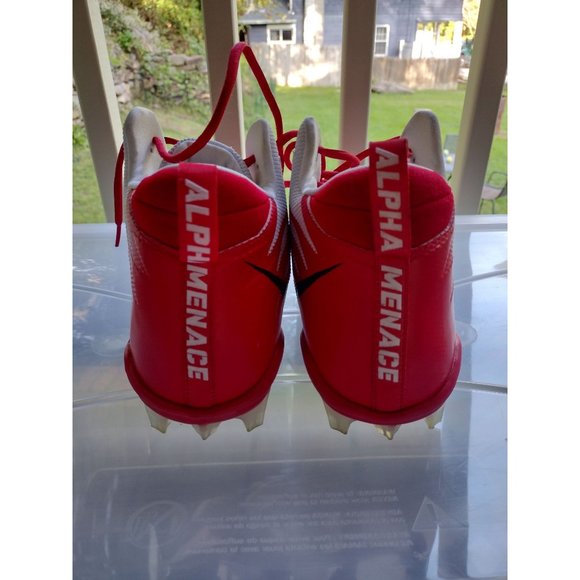 Nike Alpha Menace Pro Mid Black White Red Football Cleats Size 14 - Picture 4 of 8